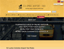 Tablet Screenshot of colomboairporttaxi.info